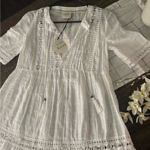 Knox Rose White Cotton Eyelet Swimsuit Coverup